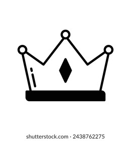 Icono de corona vector ilustración de stock