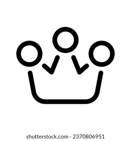 Crown Icon Vector Symbol Design Illustration