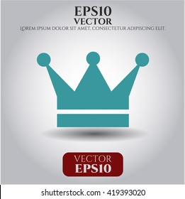 crown icon vector symbol flat eps jpg app web concept website