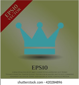 crown icon vector symbol flat eps jpg app web concept website