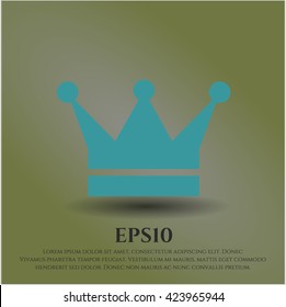crown icon vector symbol flat eps jpg app web concept website