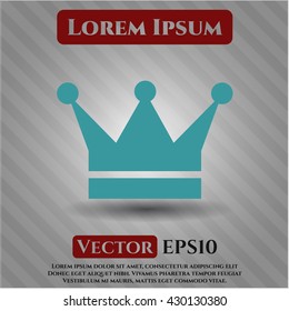 Icono de la corona símbolo vectorial eps planos jpg sitio web de concepto de aplicación