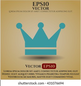 crown icon vector symbol flat eps jpg app web concept website