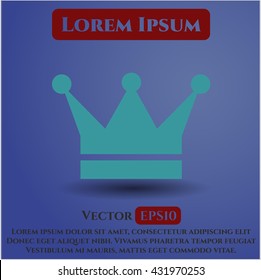 Crown icon vector symbol flat eps jpg app web concept website