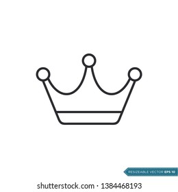 Crown Icon Vector Template Flat Design