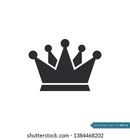 Crown Icon Vector Template Flat Design