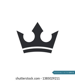 Crown Icon Vector Template Flat Design