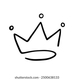 Crown icon vector. A thin line sign. Outline Crown Sign. Isolated Contour Symbol Illustration. Crown icon vector isolated on white background for your web and mobile app design, Crown logo concept