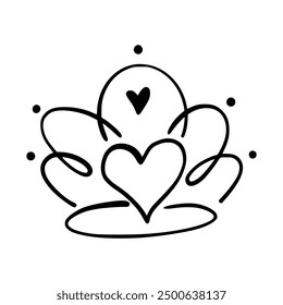 Crown icon vector. A thin line sign. Outline Crown Sign. Isolated Contour Symbol Illustration. Crown icon vector isolated on white background for your web and mobile app design, Crown logo concept