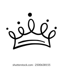 Crown icon vector. A thin line sign. Outline Crown Sign. Isolated Contour Symbol Illustration. Crown icon vector isolated on white background for your web and mobile app design, Crown logo concept