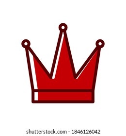 Crown icon vector in trendy