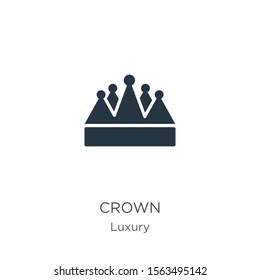 Crown icon vector. Trendy flat crown icon from luxury collection isolated on white background. Vector illustration can be used for web and mobile graphic design, logo, eps10