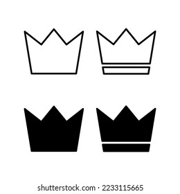 Crown icon vector for web and mobile app. crown sign and symbol