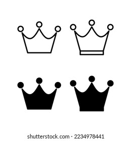 Crown icon vector for web and mobile app. crown sign and symbol