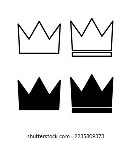 Crown icon vector for web and mobile app. crown sign and symbol