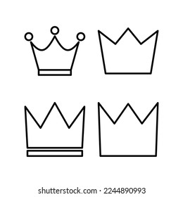 Crown icon vector for web and mobile app. crown sign and symbol