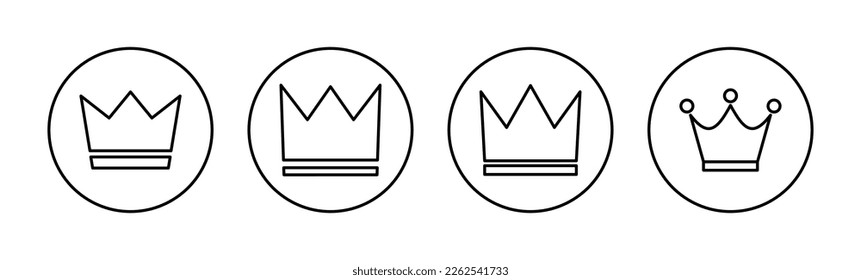 Crown icon vector for web and mobile app. crown sign and symbol