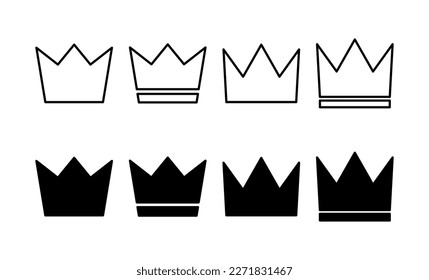 Crown icon vector for web and mobile app. crown sign and symbol