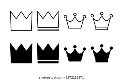 Crown icon vector for web and mobile app. crown sign and symbol