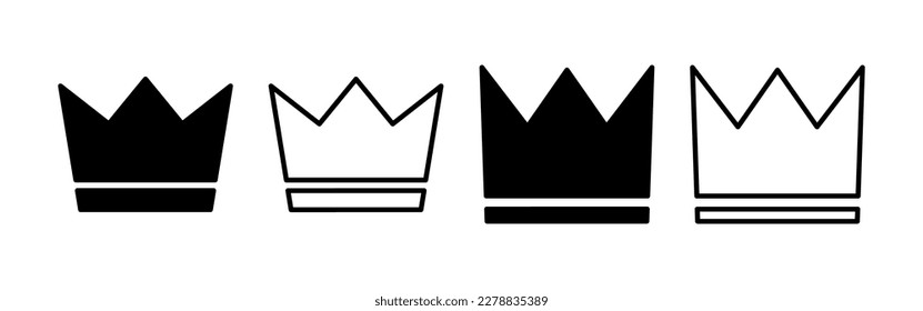 Crown icon vector for web and mobile app. crown sign and symbol