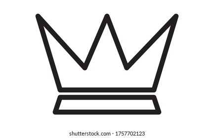 Icono de la corona imagen vectorial de fondo blanco