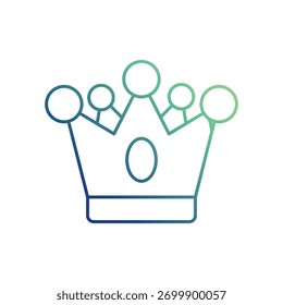 Ícone da coroa com fundo branco vetor ilustração de stock
