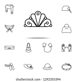 crown icon. Woman Accessories icons universal set for web and mobile