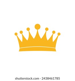 Crown icon.Flat color design.Vector illustration isolated on white background.