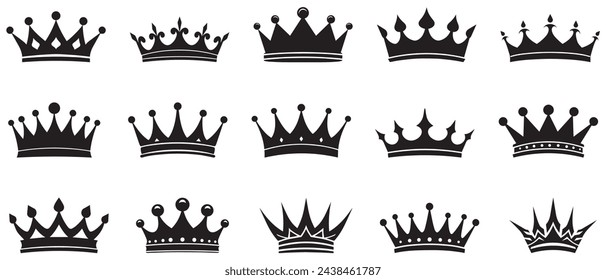 Crown icon.Flat color design.Vector illustration isolated on white background.