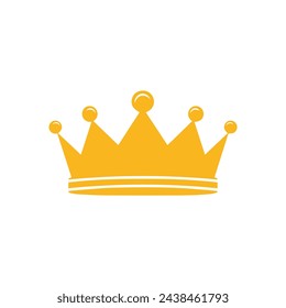 Crown icon.Flat color design.Vector illustration isolated on white background.