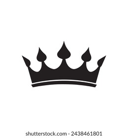 Crown icon.Flat color design.Vector illustration isolated on white background.