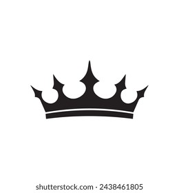 Icono de la corona.Diseño de color plano.Ilustración vectorial aislado sobre fondo blanco.