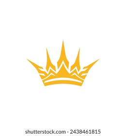Crown icon.Flat color design.Vector illustration isolated on white background.