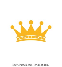 Crown icon.Flat color design.Vector illustration isolated on white background.