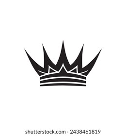 Crown icon.Flat color design.Vector illustration isolated on white background.