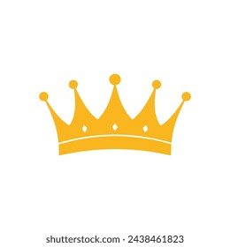Crown icon.Flat color design.Vector illustration isolated on white background.