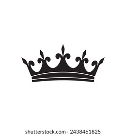 Crown icon.Flat color design.Vector illustration isolated on white background.