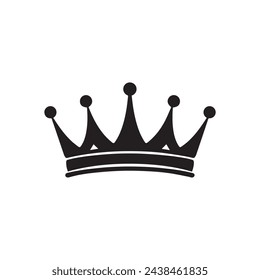 Icono de la corona.Diseño de color plano.Ilustración vectorial aislado sobre fondo blanco.