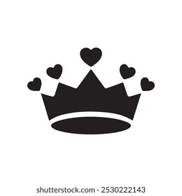 Kronensymbol.Flaches Farbdesign.Vektorgrafik einzeln auf weißem Hintergrund.