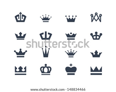 Crown icons Foto stock © 