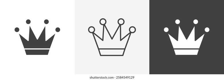 Crown icons graphics pack vectors.