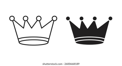 Crown icons graphics set vectors
