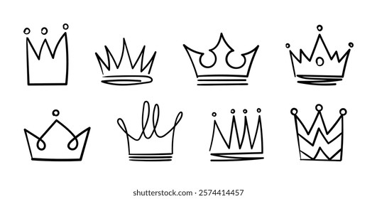 Crown icons on black colour