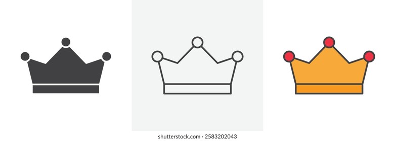 Crown icons pack for website designs
