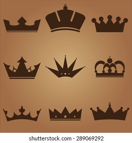 Crown Icons Set