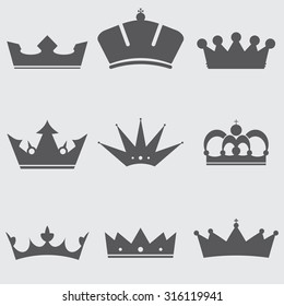 Crown Icons Set
