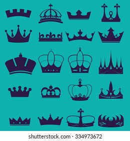 Crown Icons Set