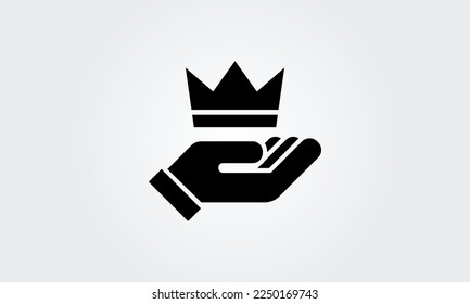 Crown icons set. King, queen, award, vip symbol. Vector illustration
