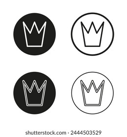 Crown icons set. Royalty symbols. Monarchy vector design. Vector illustration. EPS 10.