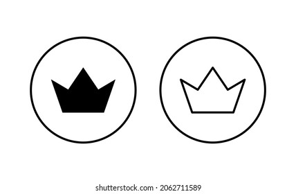 Crown icons set. crown sign and symbol